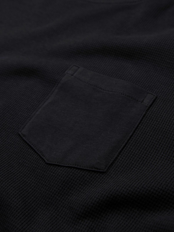 Ombre Clothing Črna moška srajca z žepom Ombre Clothing