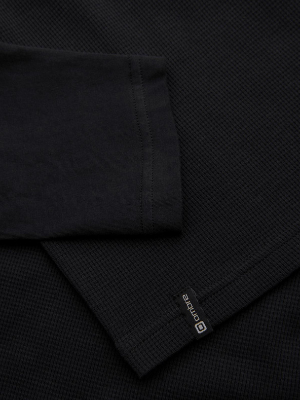 Ombre Clothing Črna moška srajca z žepom Ombre Clothing