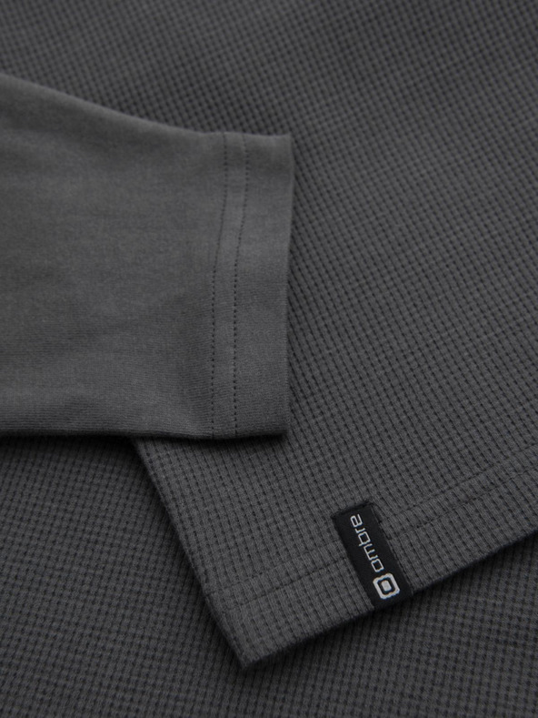 Ombre Clothing Temno siva moška osnovna srajca z žepom Ombre Clothing