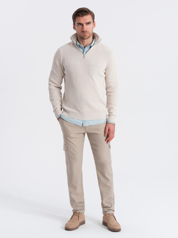 Ombre Clothing Bež Moške hlače Cargo Ombre Oblačila