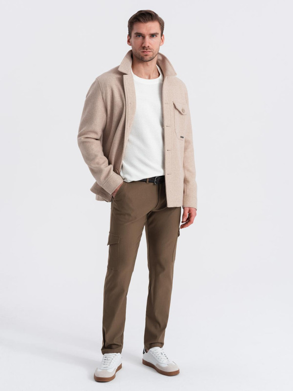 Ombre Clothing Kaki moške tovorne hlače Ombre Clothing