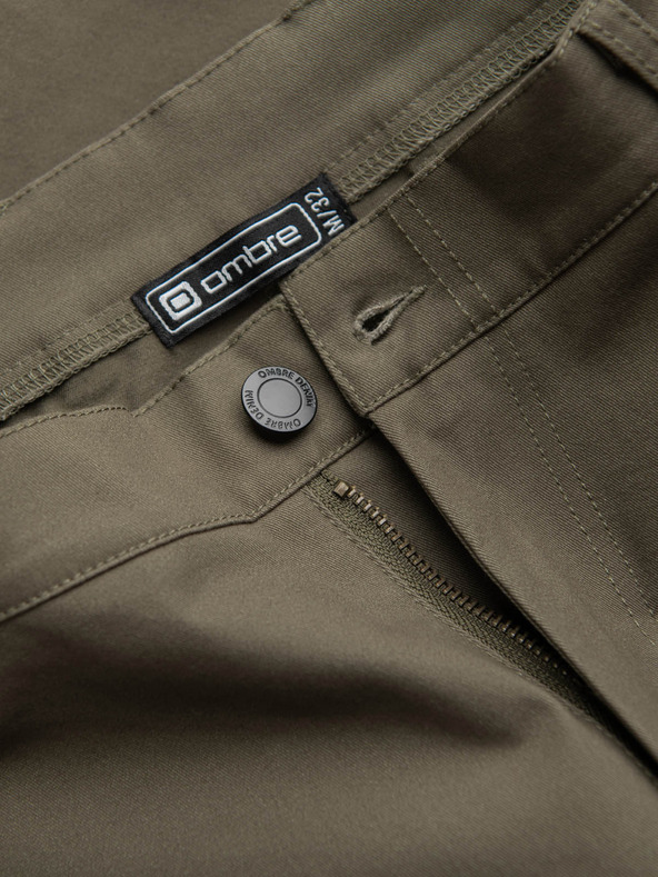 Ombre Clothing Temno zelene moške tovorne hlače Ombre Clothing