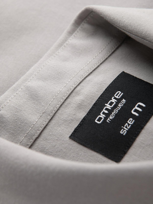 Ombre Clothing Moška siva majica Ombre Clothing