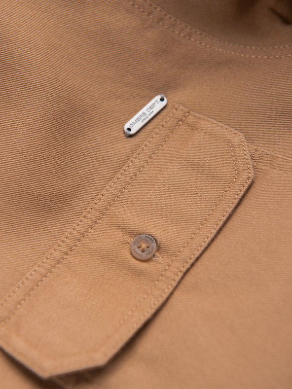 Ombre Clothing Rjava moška srajca Ombre Clothing