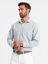 Ombre Clothing Svetlo siva moška srajca Ombre Clothing