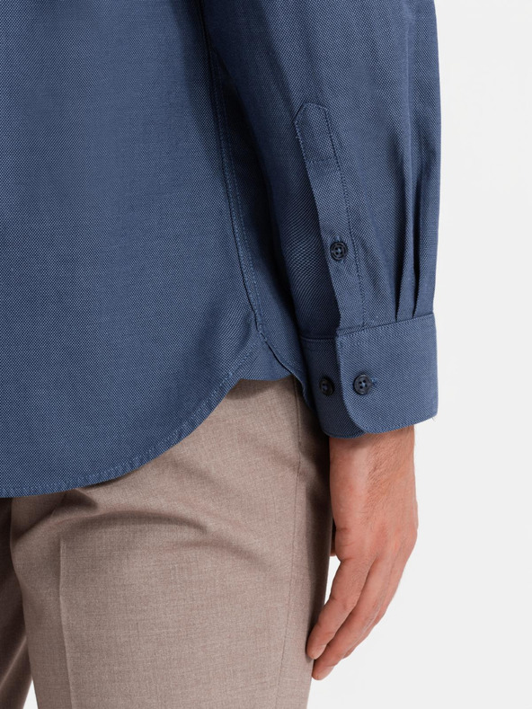 Ombre Clothing Temno modra moška srajca Ombre oblačila