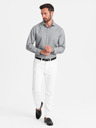 Ombre Clothing Svetlo siva moška srajca Ombre Clothing