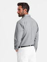 Ombre Clothing Svetlo siva moška srajca Ombre Clothing