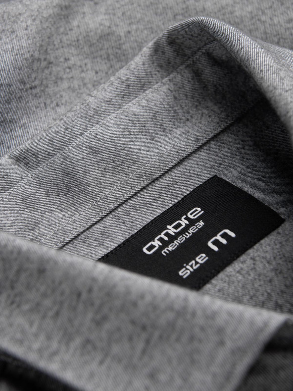 Ombre Clothing Svetlo siva moška srajca Ombre Clothing