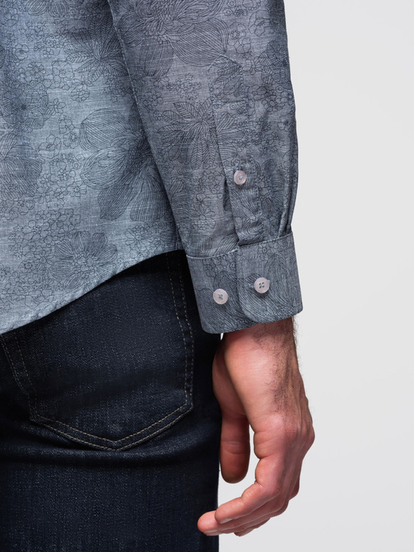 Ombre Clothing Siva moška srajca z vzorcem Ombre Clothing