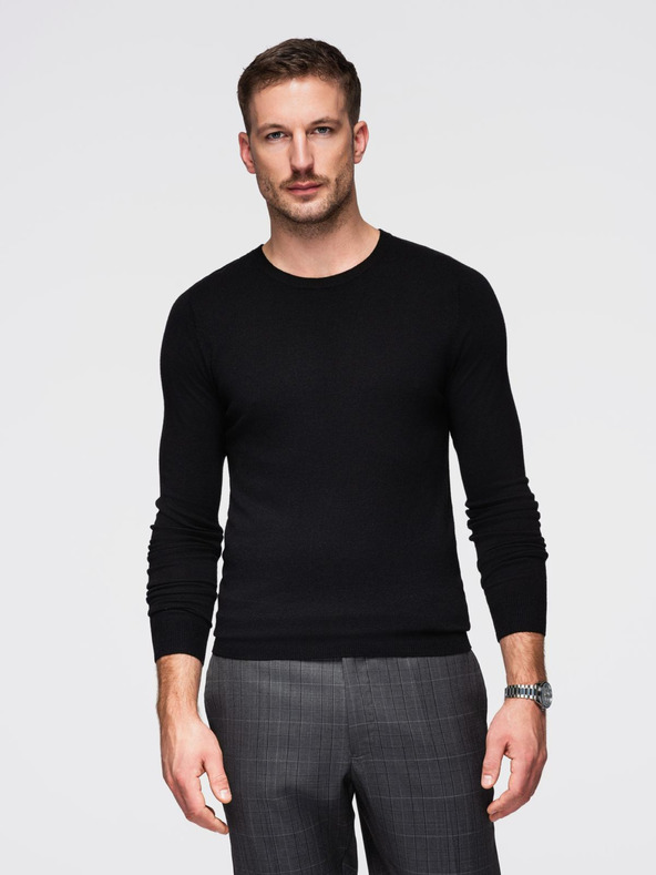 Ombre Clothing Črn moški pulover Ombre Clothing