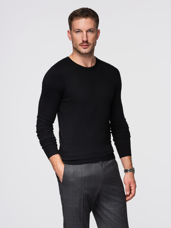 Ombre Clothing Črn moški pulover Ombre Clothing