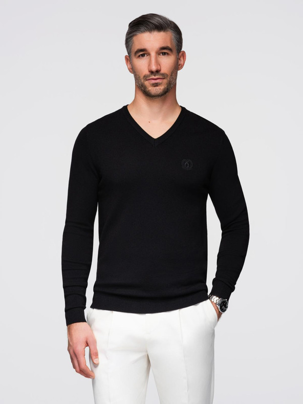 Ombre Clothing Črn moški pulover Ombre Clothing