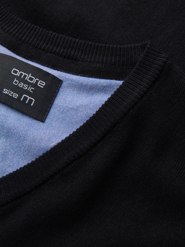 Ombre Clothing Črn moški pulover Ombre Clothing