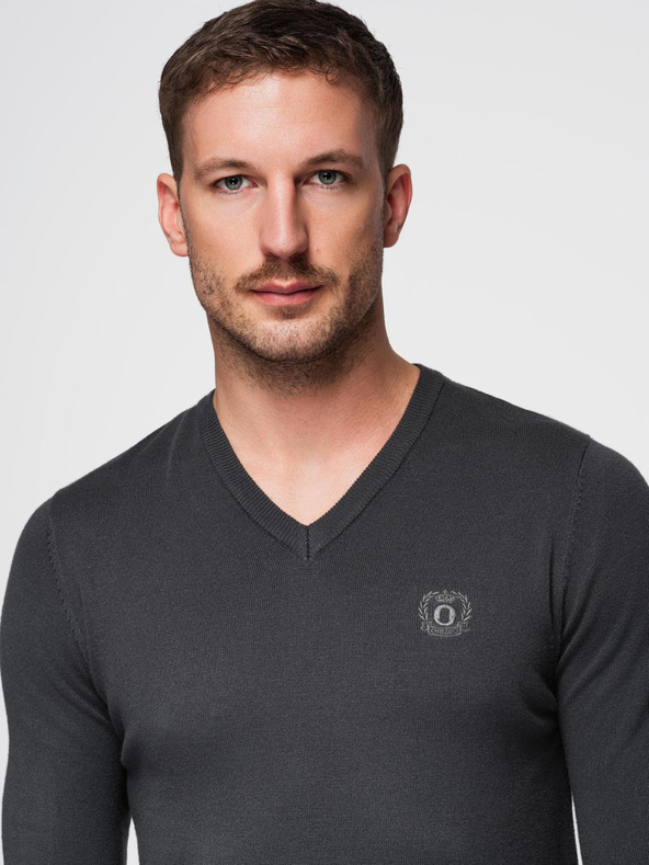 Ombre Clothing Temno siva Moški pulover Ombre Oblačila