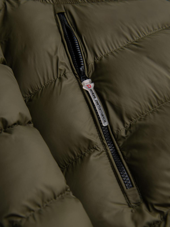 Ombre Clothing Temno zelena moška prešita zimska jakna Ombre Clothing