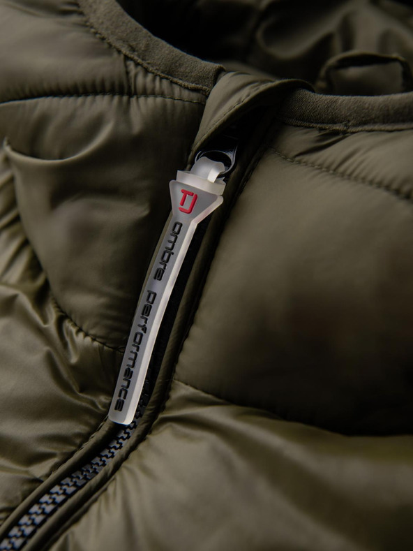 Ombre Clothing Temno zelena moška prešita zimska jakna Ombre Clothing