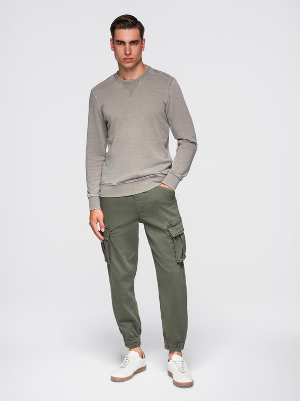 Ombre Clothing Beige Moška jopa Ombre oblačila
