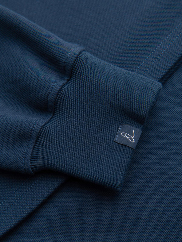 Ombre Clothing Temno modra moška majica z osnovnim ovratnikom Ombre Clothing