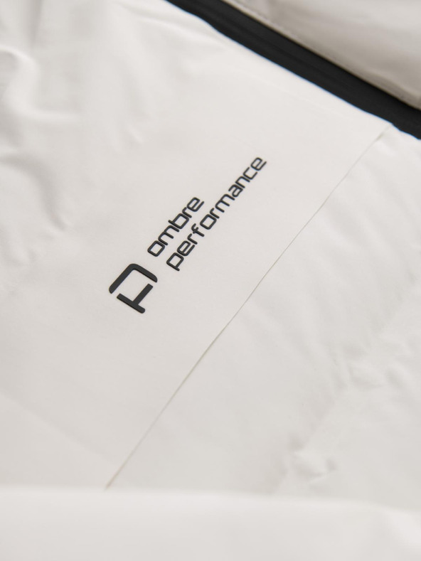 Ombre Clothing Kremasta moška prešita zimska jakna Ombre Oblačila