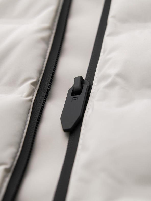 Ombre Clothing Kremasta moška prešita zimska jakna Ombre Oblačila