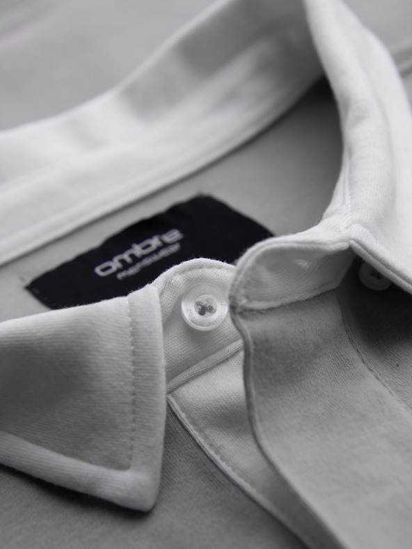 Ombre Clothing Svetlo siva Moška jopa z ovratnikom Ombre Oblačila