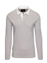 Ombre Clothing Svetlo siva Moška jopa z ovratnikom Ombre Oblačila