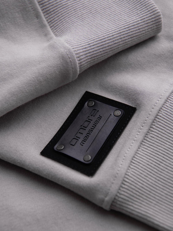 Ombre Clothing Svetlo siva Moška jopa z ovratnikom Ombre Oblačila