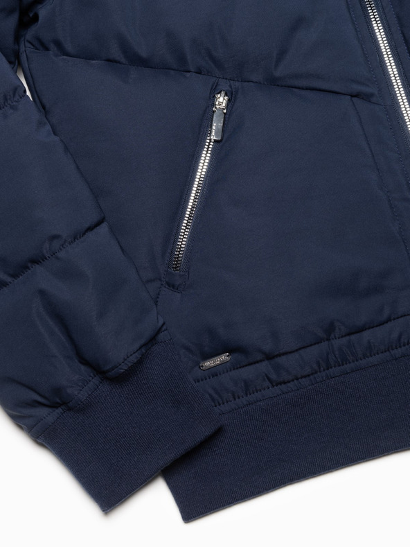 Ombre Clothing Temno modra moška prešita jopica Ombre Clothing