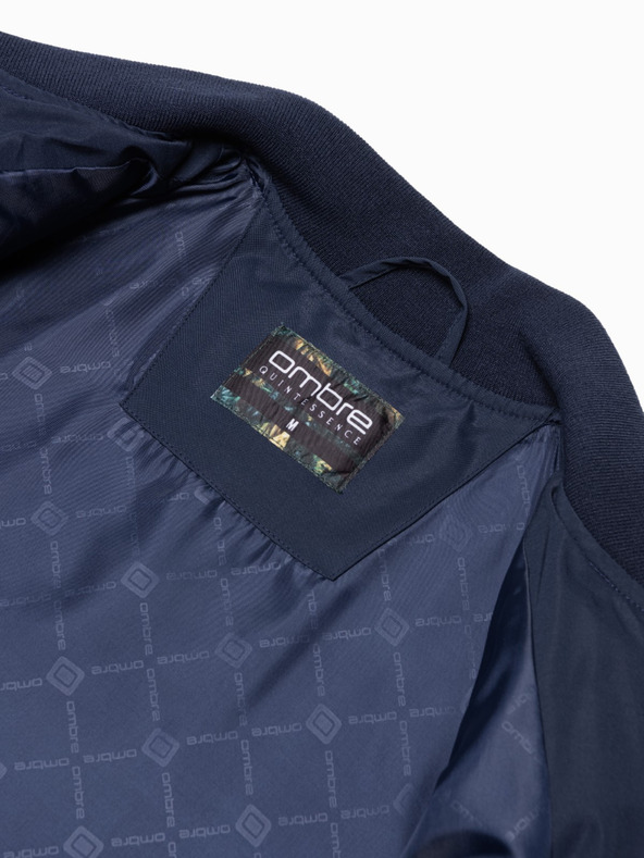 Ombre Clothing Temno modra moška prešita jopica Ombre Clothing