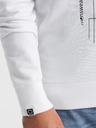 Ombre Clothing Bela moška kapuca s potiskom Ombre Clothing