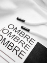 Ombre Clothing Bela moška kapuca s potiskom Ombre Clothing