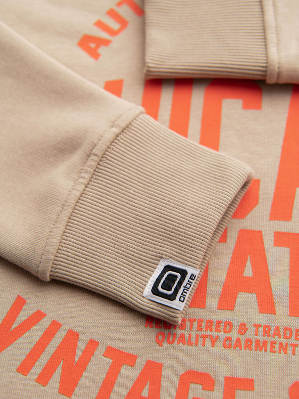 Ombre Clothing Bež Moška potiskana jopa Ombre Oblačila