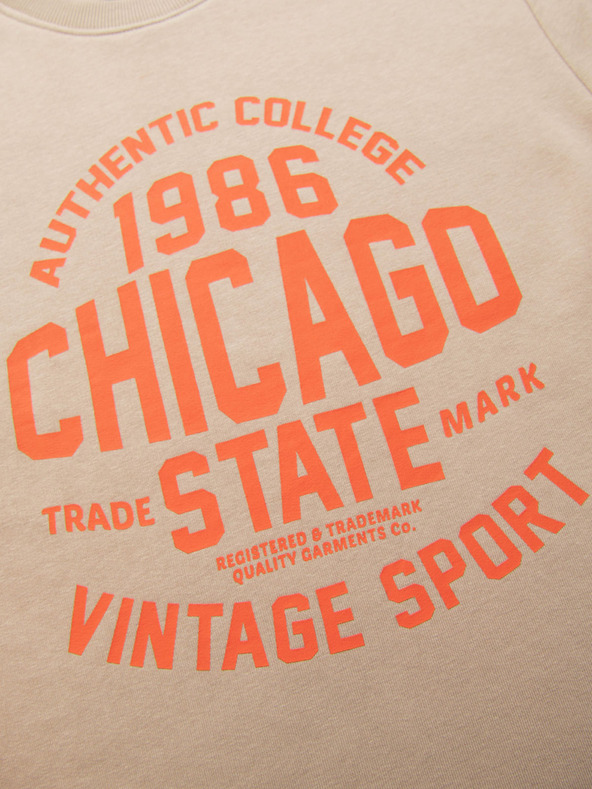 Ombre Clothing Bež Moška potiskana jopa Ombre Oblačila