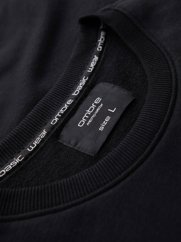 Ombre Clothing Črna moška jopa s potiskom Ombre Clothing