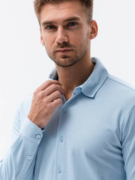 Ombre Clothing Svetlo modra moška srajca K540