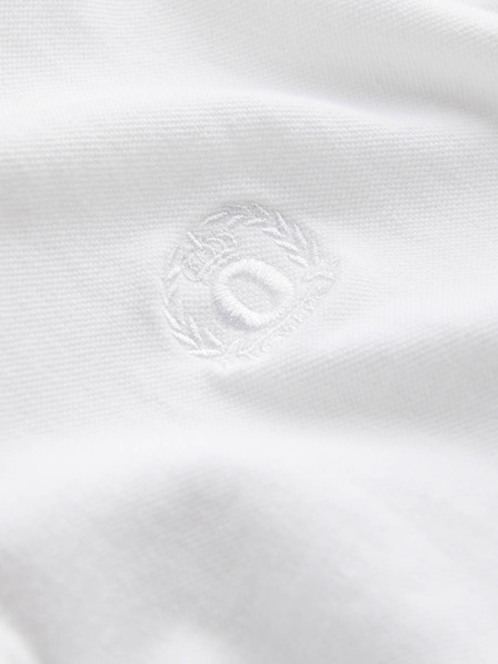 Ombre Clothing Bela moška osnovna polo majica Ombre Clothing