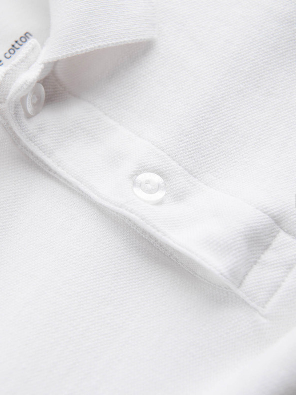 Ombre Clothing Bela moška osnovna polo majica Ombre Clothing