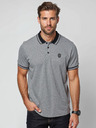 Ombre Clothing Črna moška črtasta polo majica Ombre Clothing