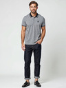 Ombre Clothing Črna moška črtasta polo majica Ombre Clothing