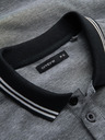 Ombre Clothing Črna moška črtasta polo majica Ombre Clothing