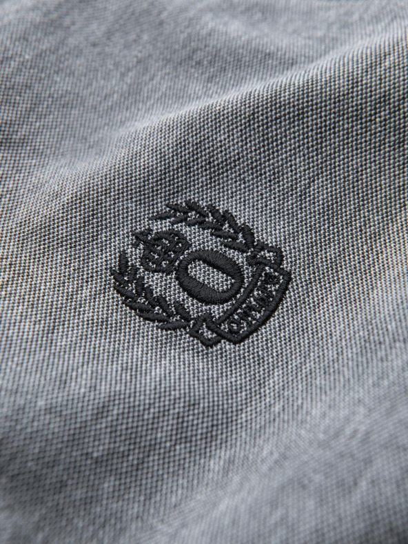 Ombre Clothing Črna moška črtasta polo majica Ombre Clothing
