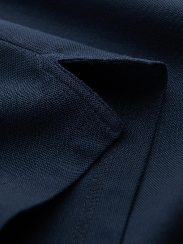 Ombre Clothing Temno modra moška polo majica brez gumbov Ombre Clothing