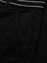 Ombre Clothing Črne moške hlače chino z okrasnim pasom Ombre Clothing