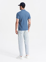 Ombre Clothing Modra moška osnovna polo majica Ombre Clothing