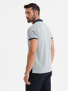 Ombre Clothing Siva moška polo majica Ombre Clothing