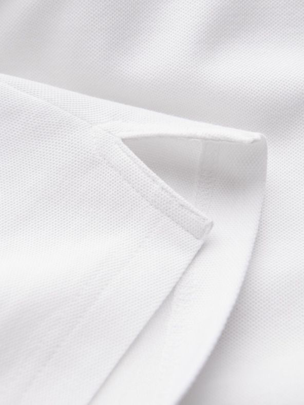 Ombre Clothing Bela moška polo majica brez gumbov Ombre Clothing