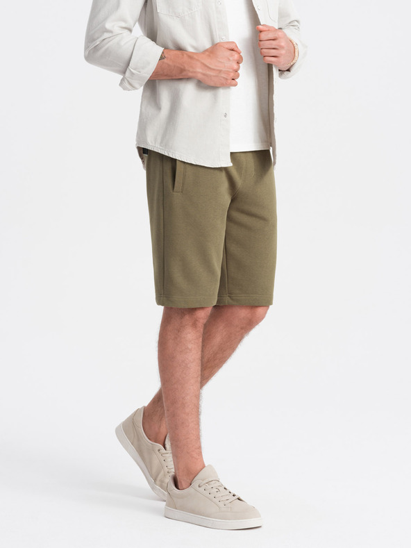 Ombre Clothing Zelene moške osnovne športne hlače Ombre Clothing