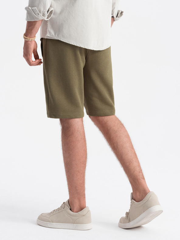Ombre Clothing Zelene moške osnovne športne hlače Ombre Clothing
