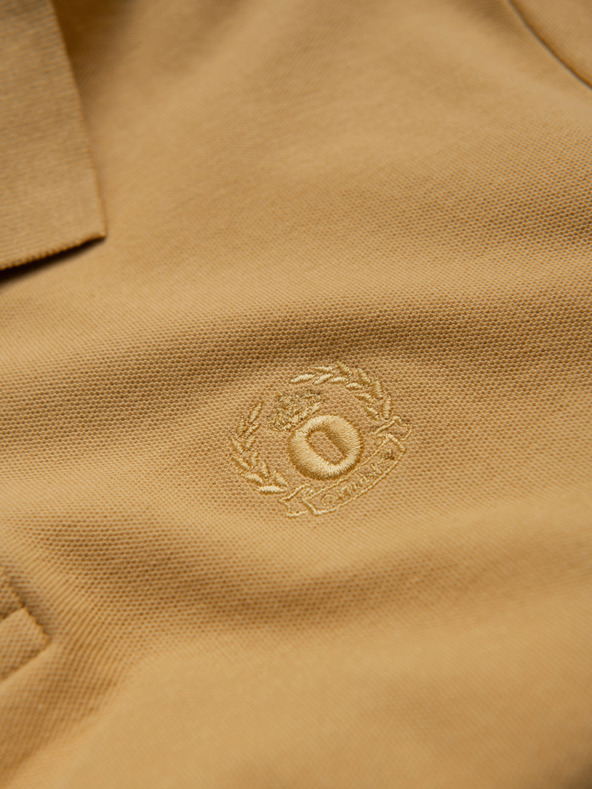 Ombre Clothing Gorčična moška osnovna polo majica Ombre Clothing